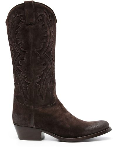 Sartore Paneled 45mm Western Boots - Brown
