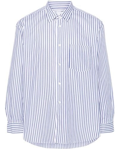 Comme des Garçons Striped Cotton Shirt - Blue