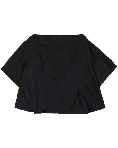 Toga Wide Style Cropped Top - ブラック