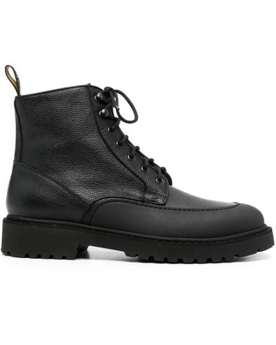 Doucal's Lace-up Ankle Boots - Black