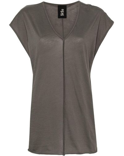 Thom Krom T-Shirt mit Nahtdetail - Grau