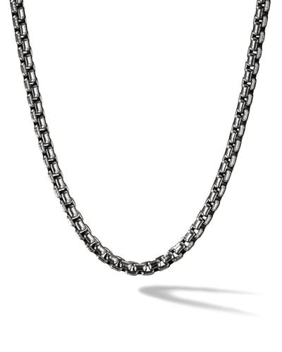 David Yurman Sterling Silver Box Chain Necklace - Multicolour