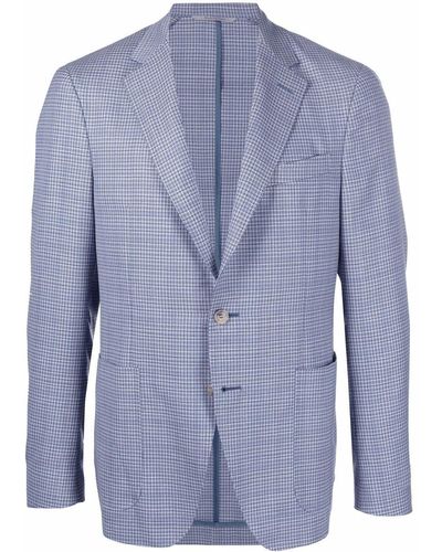 Canali Single-breasted Fitted Blazer - Blue