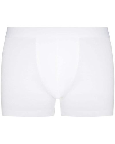 Zimmerli Boxer à bande logo - Blanc