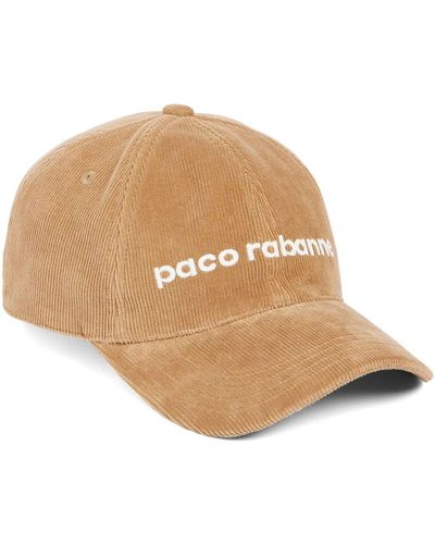 Rabanne Logo-embroidered Corduroy Baseball Cap - Natural