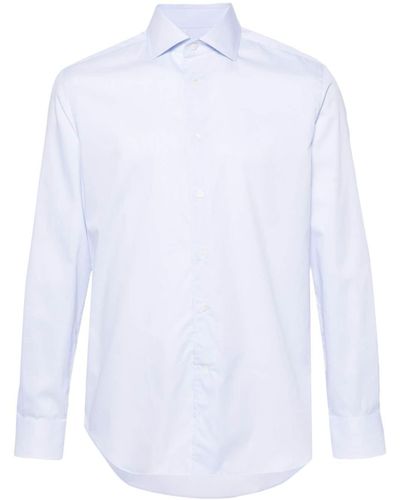 Corneliani Striped Cotton Shirt - Wit