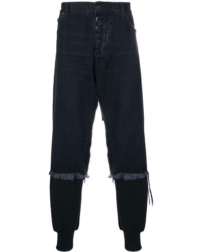 Unravel Project Denim Layered Track Trousers - Black