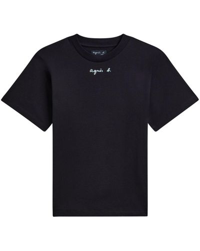 agnès b. Christof Cotton T-shirt - Black