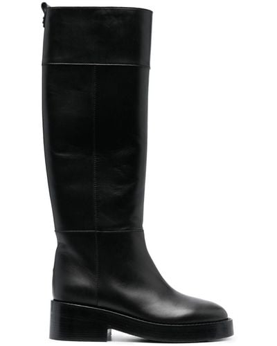 Casadei 50mm Leather Boots - Black