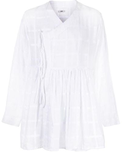 Bode Off-centre Cotton Shirt - White
