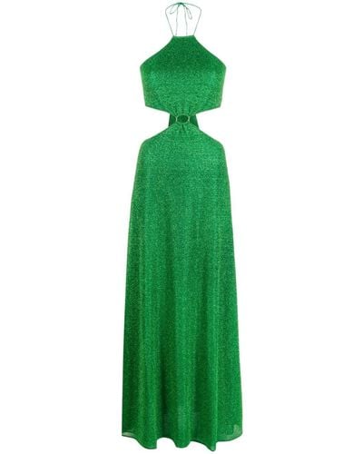 Oséree Lumièrie Cut-out Maxi Dress - Green