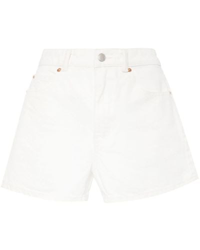 Alexander Wang Taillenhohe Shorts mit Logo-Cut-Outs - Weiß