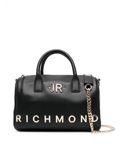 John Richmond Handtasche mit Logo - Schwarz