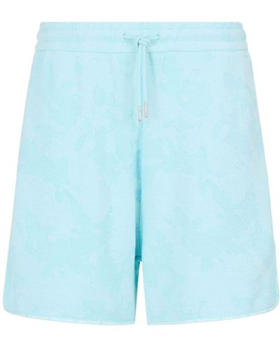 Armani Exchange Pantalones cortos de chándal en tejido de rizo - Azul