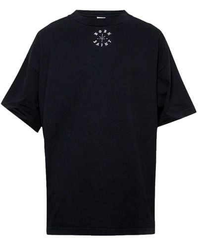 SAINT Mxxxxxx Logo-print Cotton T-shirt - Black