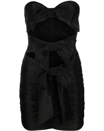Alexandre Vauthier Vestido estilo bandeau con aberturas - Negro