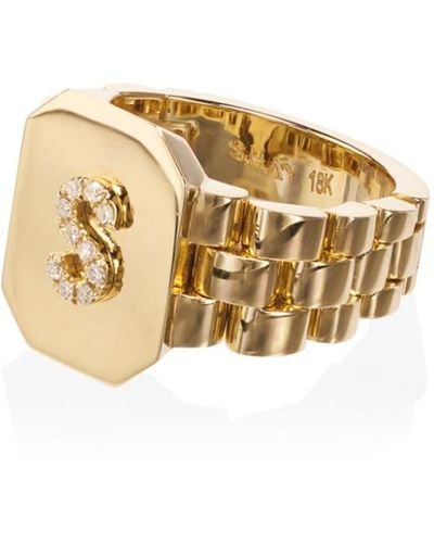 SHAY 18kt Gouden Ring Met Diamant - Wit