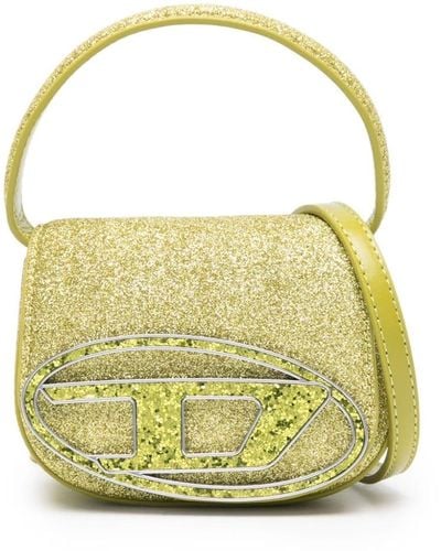 DIESEL 1dr Handtasche im Glitter-Look - Gelb