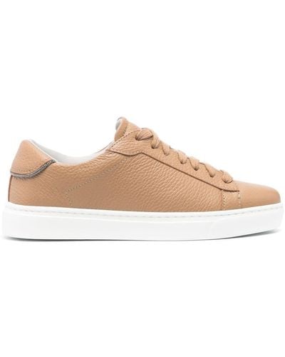 Fabiana Filippi Lae-up Leather Sneakers - Brown
