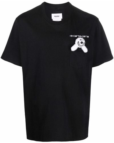 Doublet T-shirt Smiley en coton - Noir