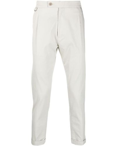 Low Brand Pantalones chino con cintura elástica - Blanco