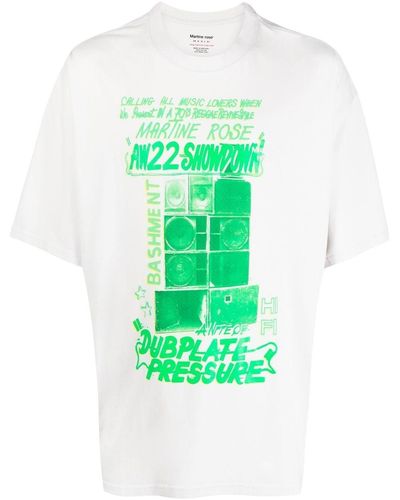 Martine Rose T-shirt à imprimé graphique - Vert