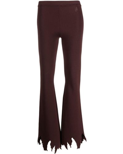 JW Anderson Logo-embroidered Elasticated-waistband Trousers - Paars