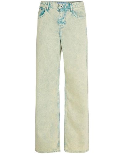 Karl Lagerfeld Relaxed-cut Recycled Cotton Jeans - Green
