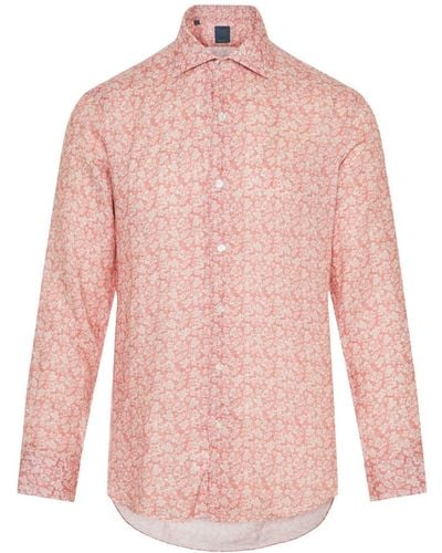 Barba Napoli Overhemd Met Bloemenprint - Roze