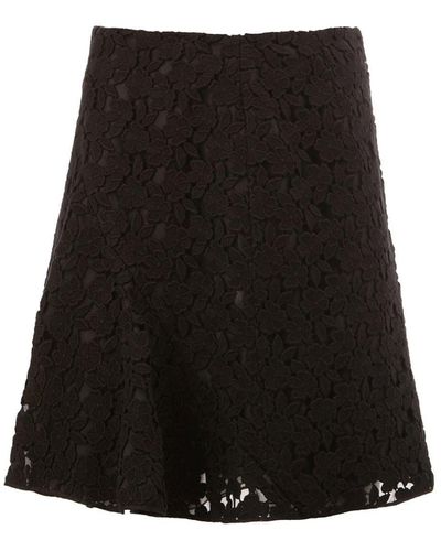 Giambattista Valli Lace Pleated Skirt - Zwart