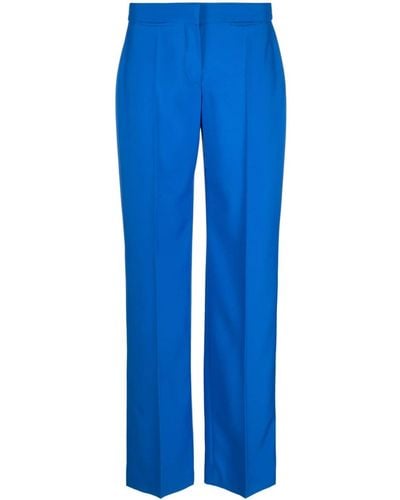 Alexander McQueen Pantalon de tailleur à taille basse - Bleu