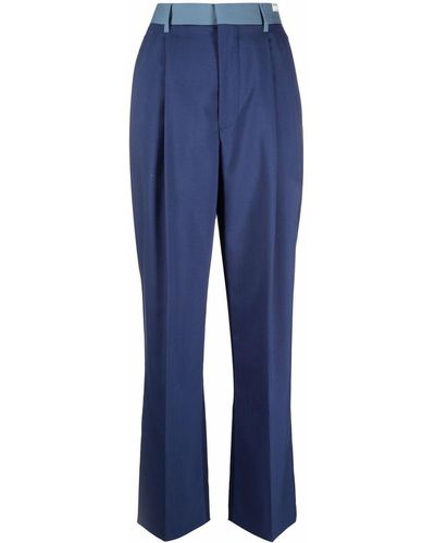 Marni Pantalones de dos tonos acampanados - Azul