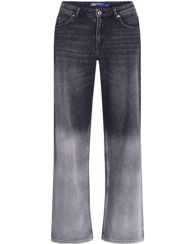 Karl Lagerfeld Mr Relaxed Ombré-effect Jeans - Blauw