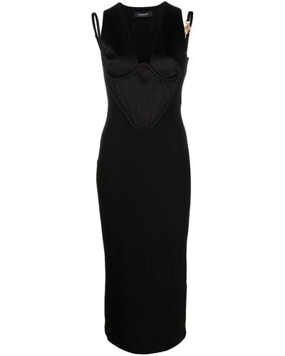Versace Corset Midi Dress - Black