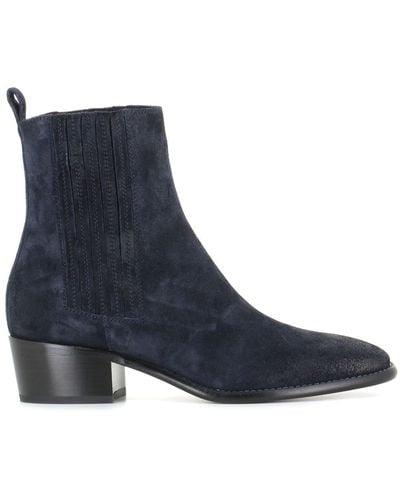Sartore 45mm Suede Ankle Boots - Blue