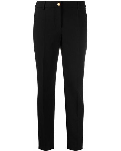 Boutique Moschino Mid-rise slim-fit trousers - Negro