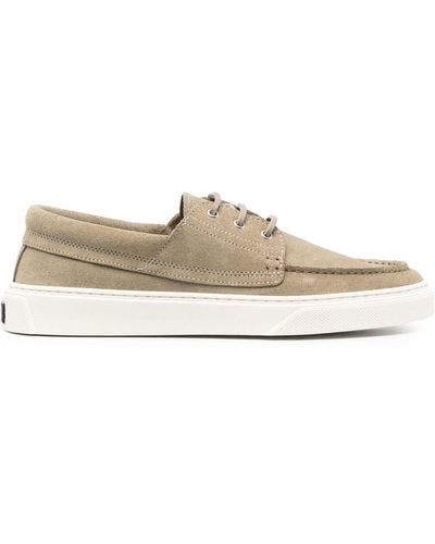 Woolrich Suede Boat Shoes - White