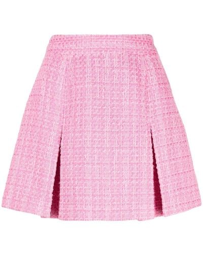 We Are Kindred Winona Tweed High-waist Skirt - Pink