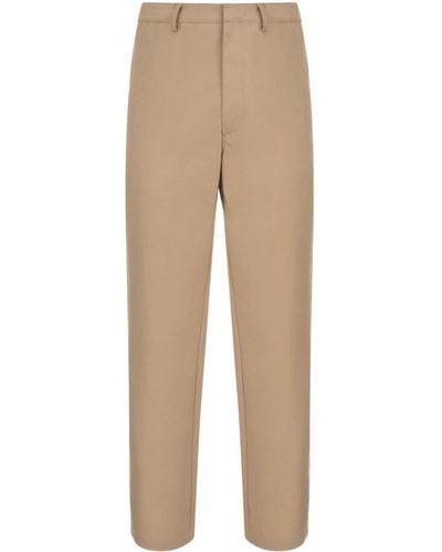 Bally Straight-leg Cotton Trousers - Natural