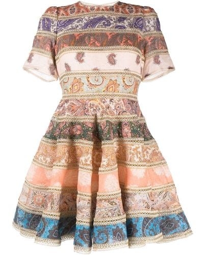 Zimmermann Mini-jurk Met Split - Meerkleurig