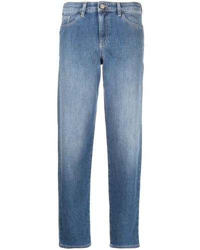Emporio Armani Jeans dritti con stampa - Blu