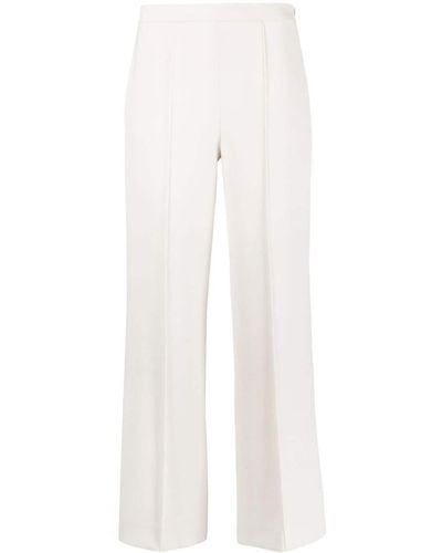 Max Mara Knitted Cropped Flared Pants - White