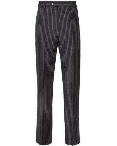 Ferragamo Striped Tailored Pants - Blue