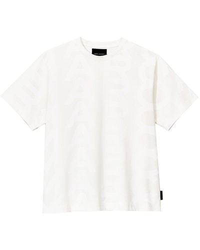 Marc Jacobs Großes Monogramm-T-Shirt Baumwolle - Weiß