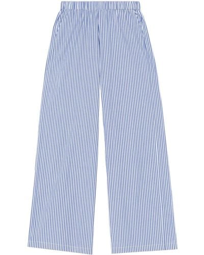 John Elliott Leisure Striped Cotton Trousers - ブルー