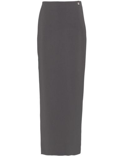 Elisabetta Franchi Crepe Maxi Skirt - Grey