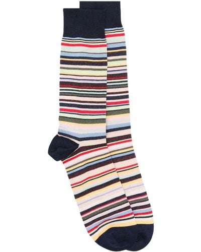 Paul Smith Farley Stripe Socks - Blue