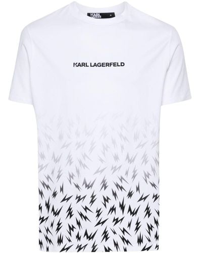 Karl Lagerfeld T-shirt à logo imprimé - Blanc