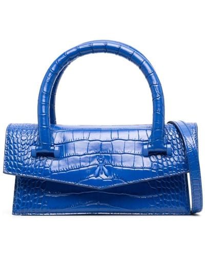 Patrizia Pepe Tasche mit Krokomuster - Blau