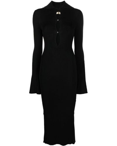 KNWLS Slither Cut-out Midi Dress - Black